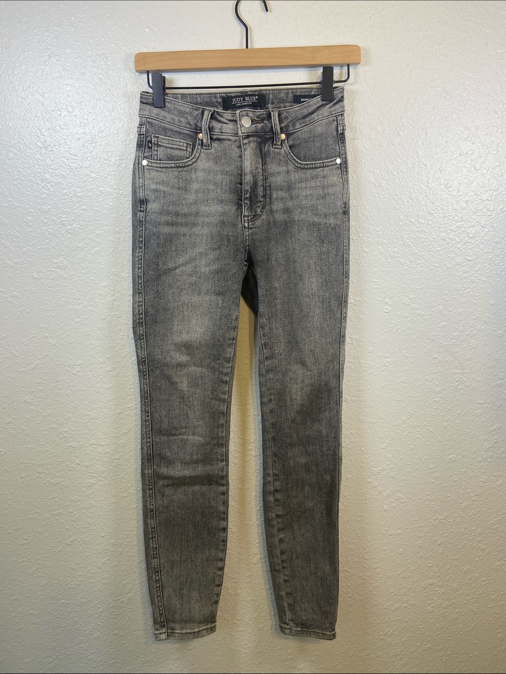 Judy Blue Faded Gray Skinny Fit High Waist Classic Emo Chic Jeans Size 0 / 24